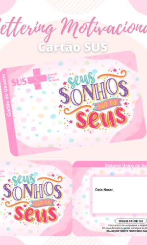 Cartão SUS Letering