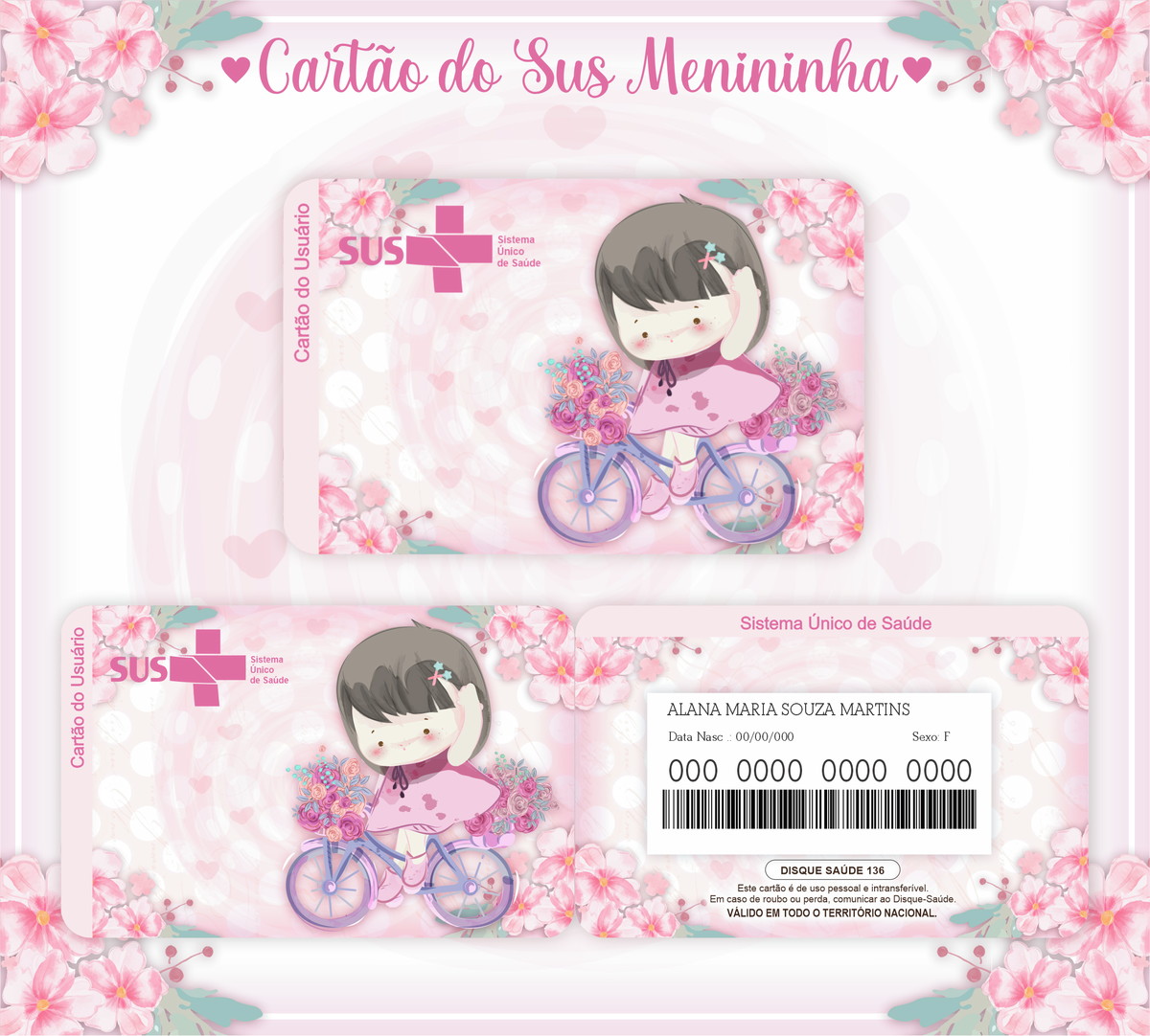 Cartão SUS Menininha