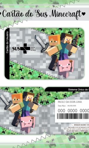 Cartão SUS Minecraft