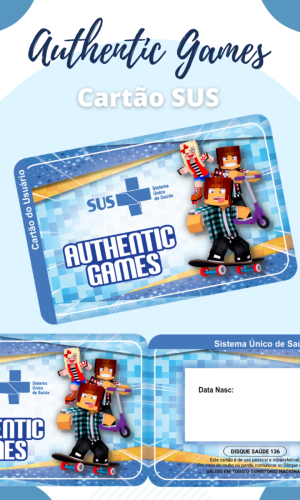 Cartão SUS Minecraft