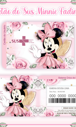 Cartão SUS Minnie Fadinha