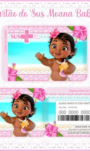 Cartão SUS Moana Baby