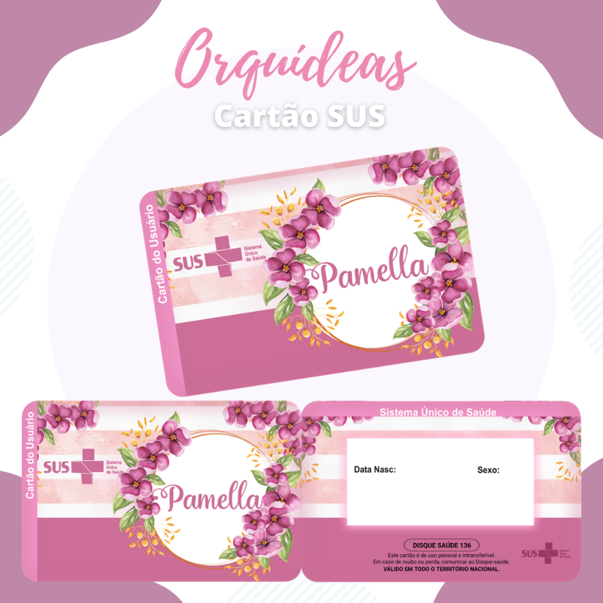 Cartão SUS Orquideas