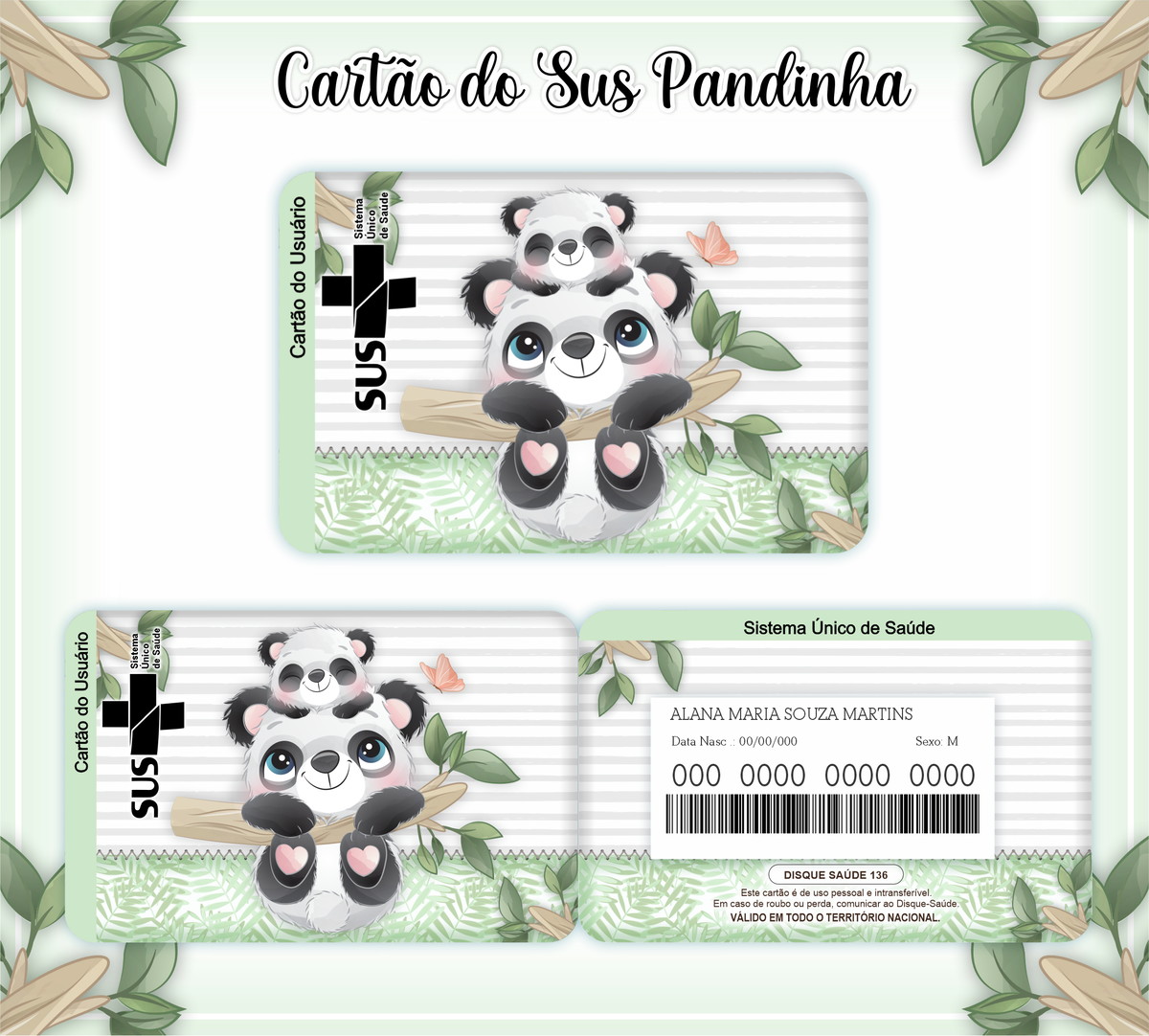 Cartão SUS Panda