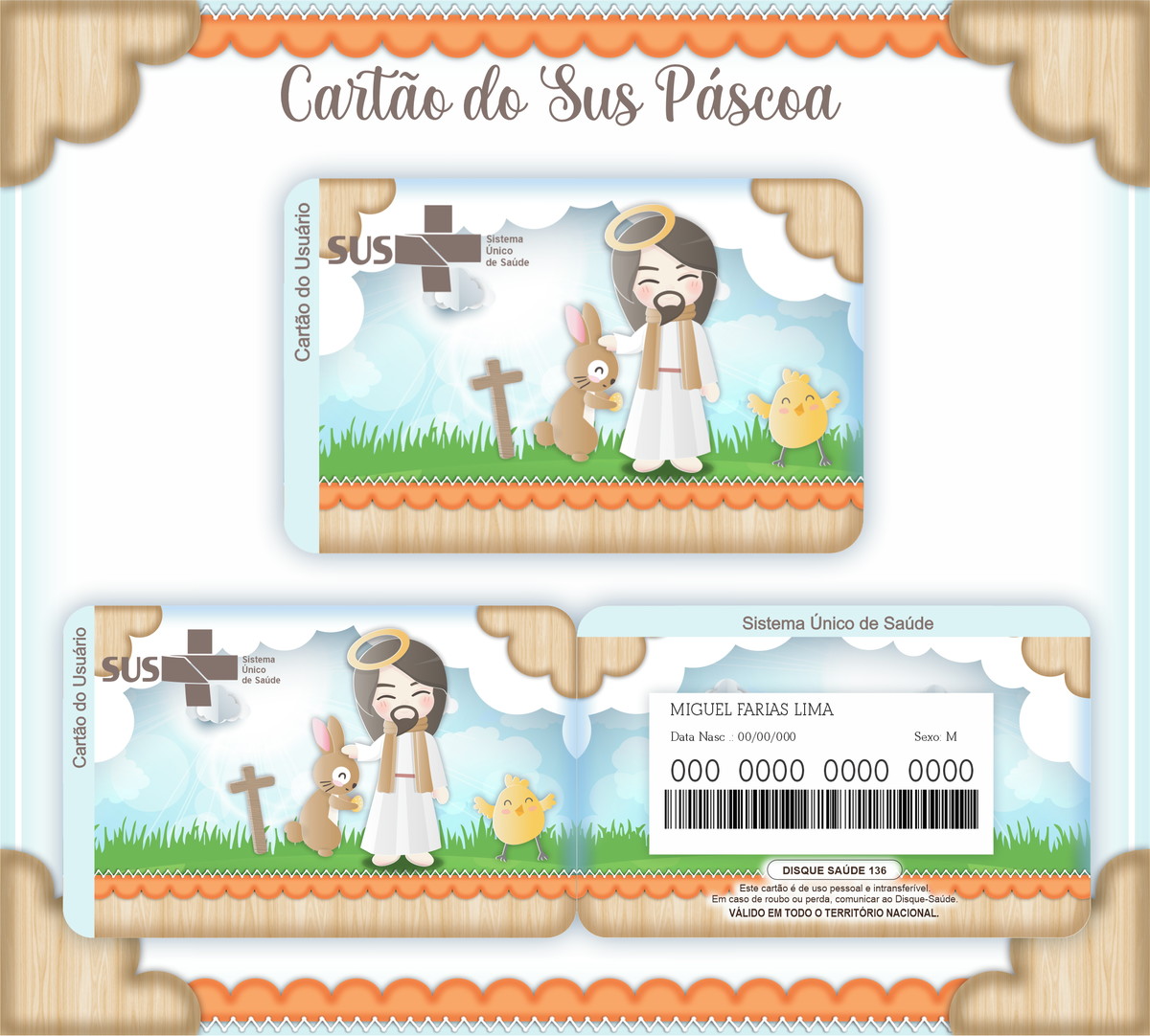 Cartão SUS Páscoa