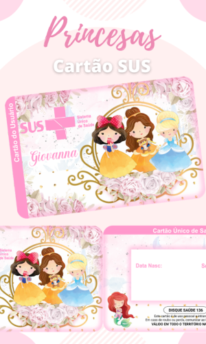 Cartão SUS Princesas
