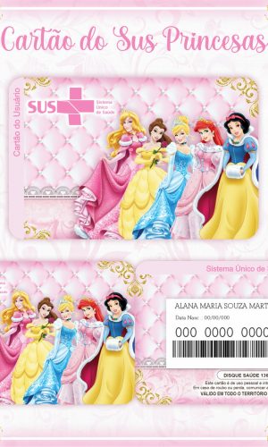 Cartão SUS Princesas