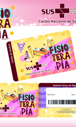Cartão SUS Profissões Fisioterapia