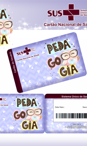 Cartão SUS Profissões Pedagogia
