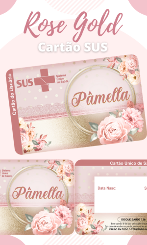 Cartão SUS Rose Gold