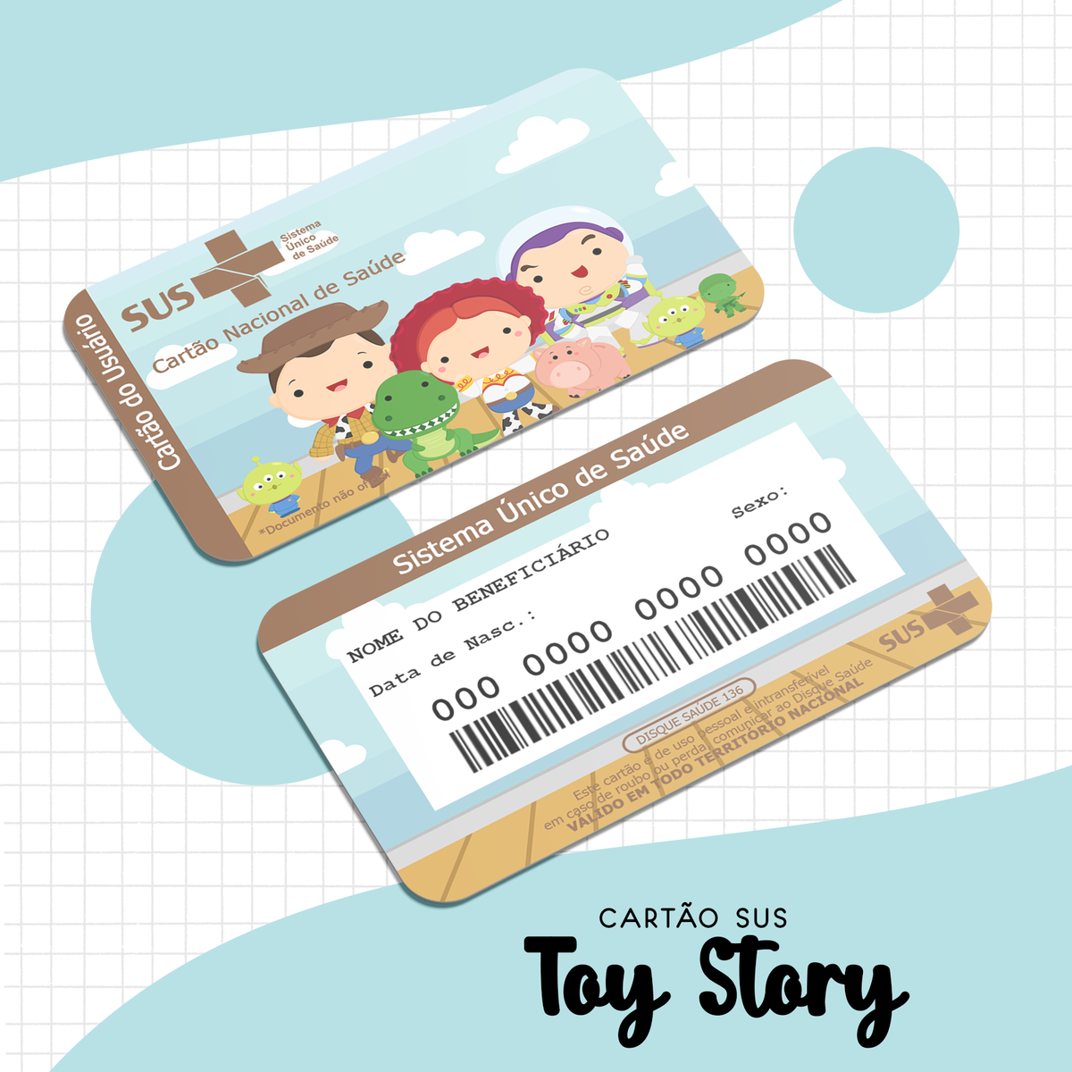 Cartão SUS Toy Story