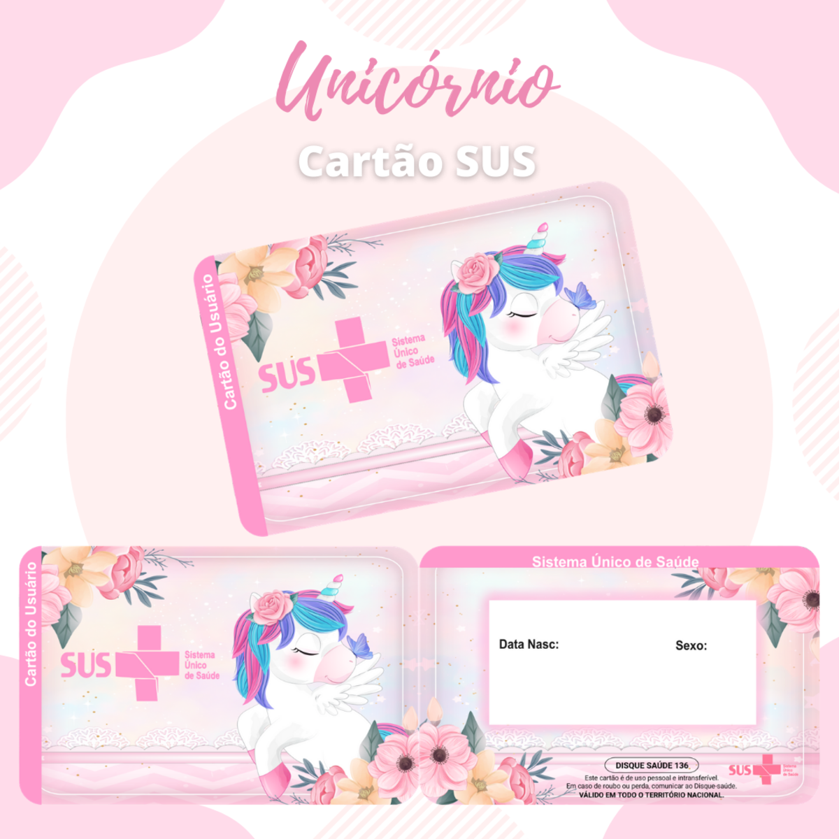 Cartão SUS Unicórnio