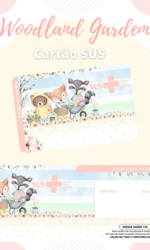 Cartão SUS Wood animals