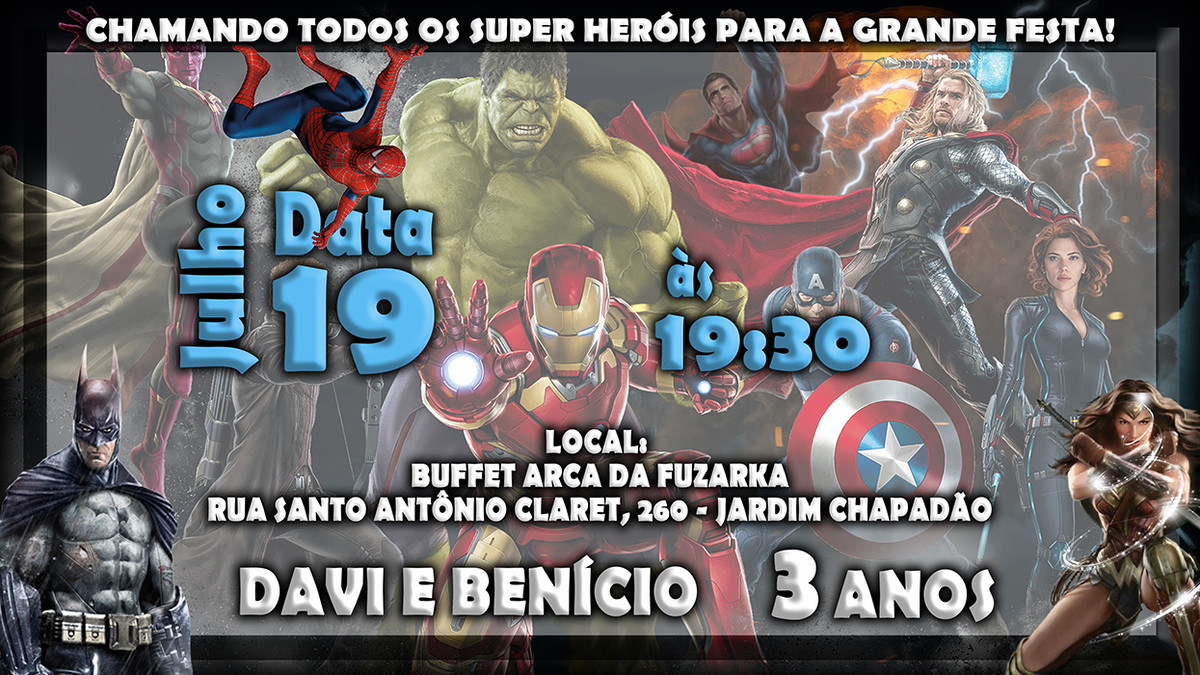 Convite Avengers