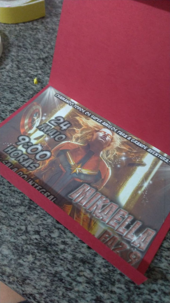 Convite Avengers - Capitã Marvel - Imagem 3