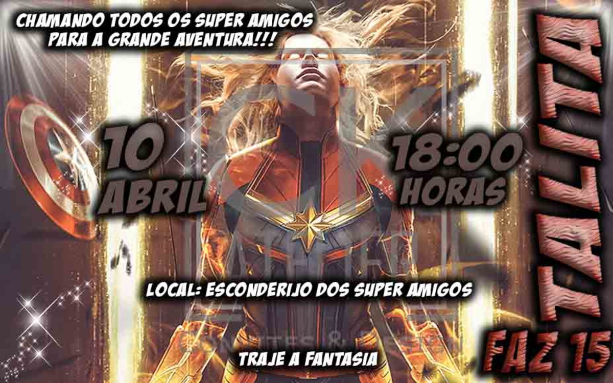 Convite Avengers - Capitã Marvel