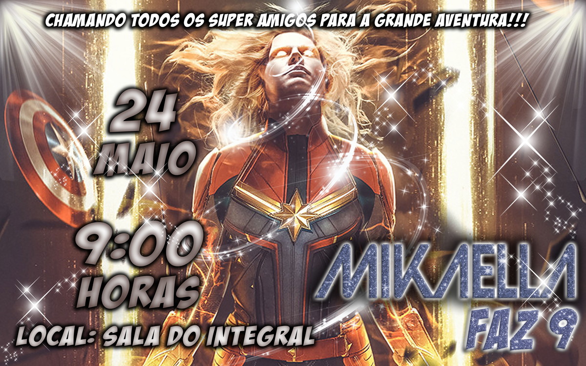 Convite Avengers - Capitã Marvel