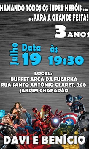 Convite Avengers