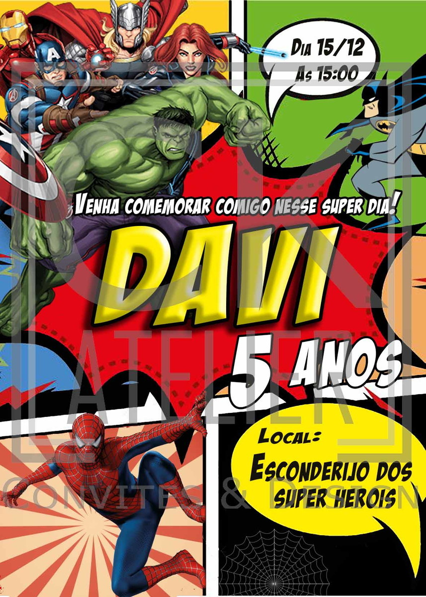 Convite Avengers