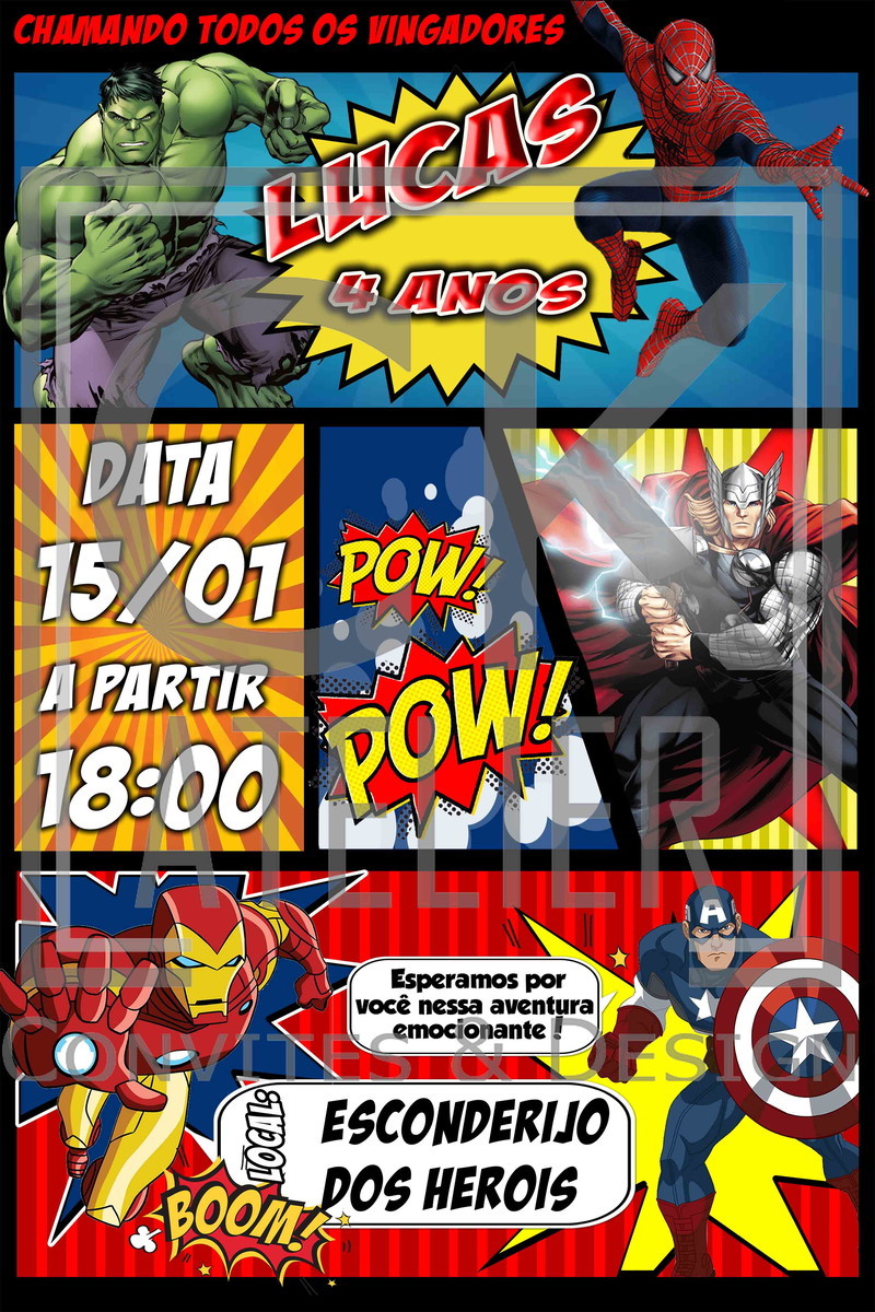 Convite Avengers