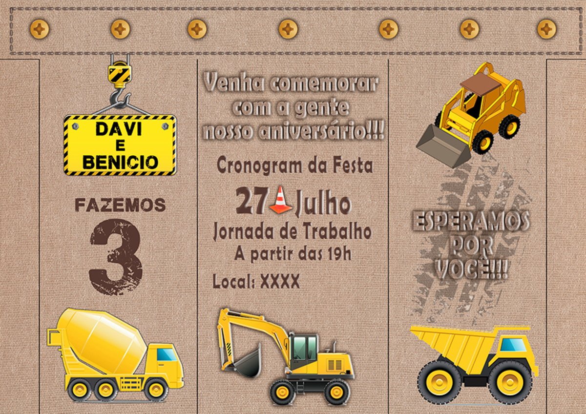 Convite Caminhão e Trator