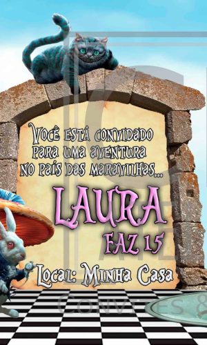 Convite Digital Alice País Maravilhas