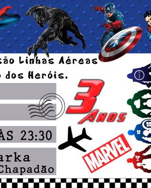 Convite Digital Avengers