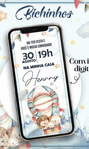 Convite Digital Bichinhos