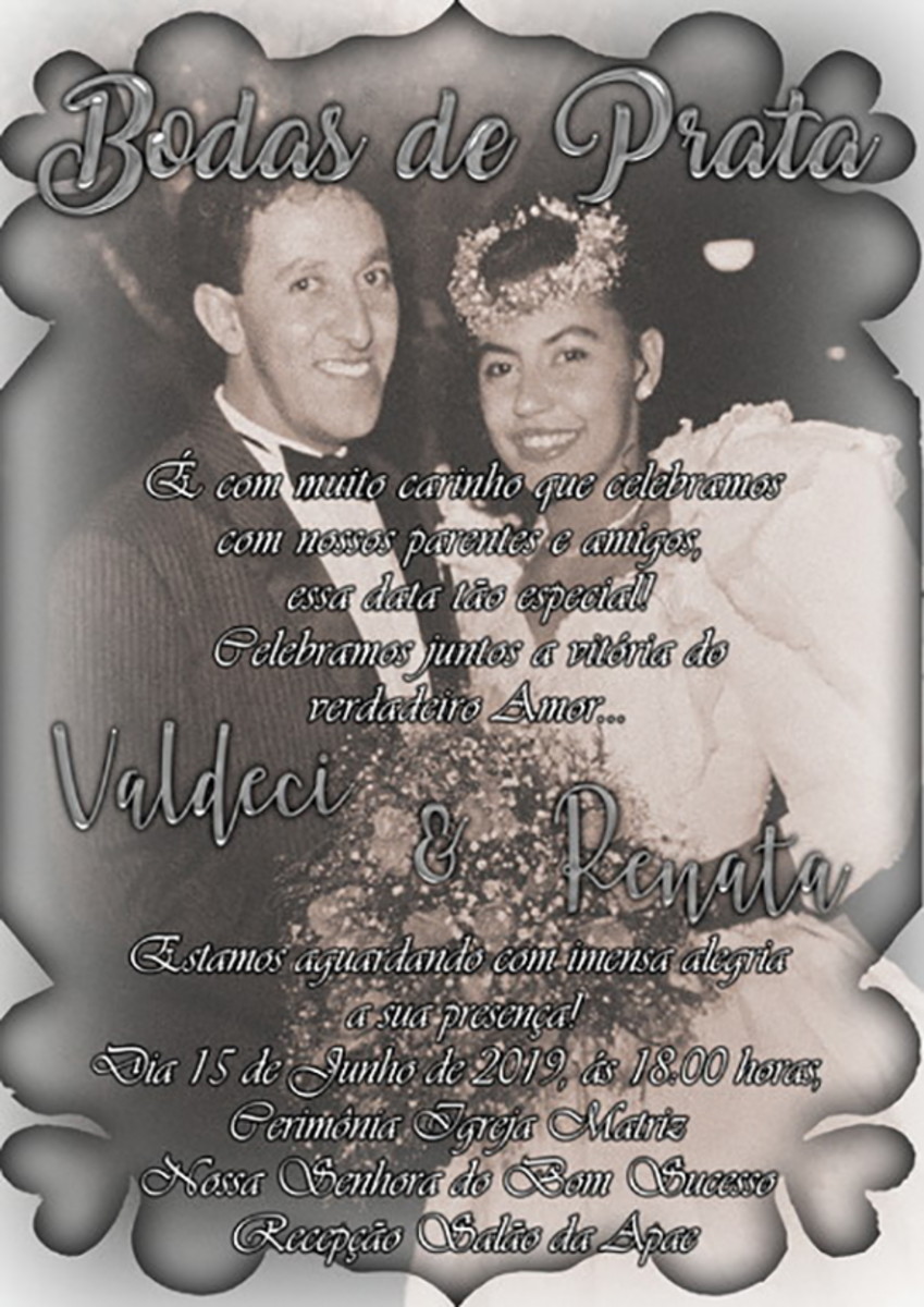 Convite Digital Bodas de Prata