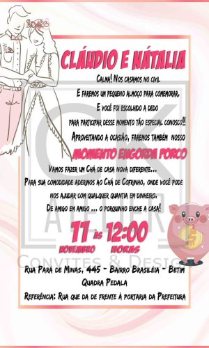 Convite Digital Chá Cofrinho
