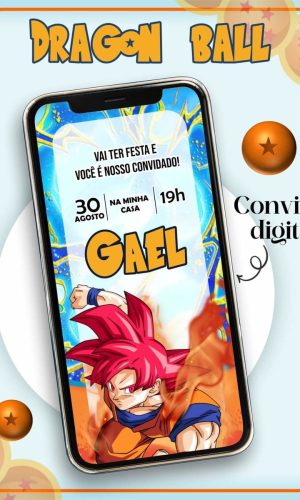 Convite Digital Dragon Ball