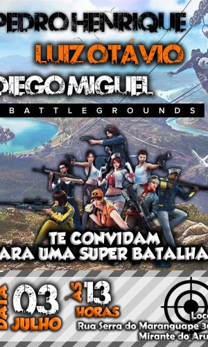 Convite Digital Free Fire