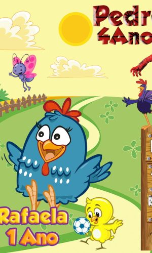 Convite Digital Galinha Pintadinha e Homem Aranha