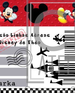 Convite Digital Mickey Ticket