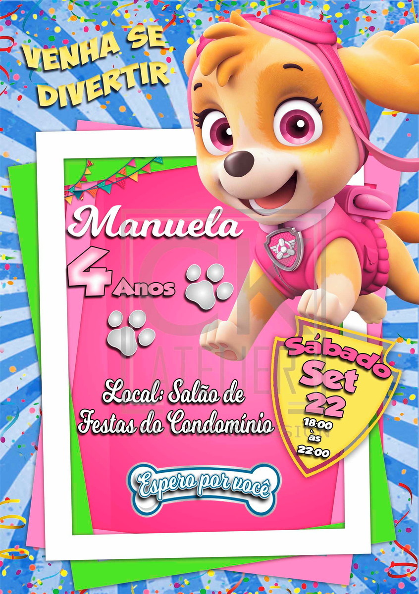 Convite Digital Patrulha Canina