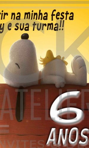 Convite Digital Snoopy