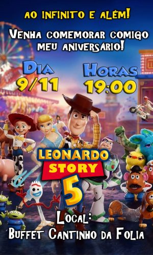 Convite Digital Toy Story