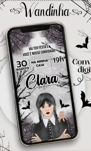 Convite Digital Wandinha