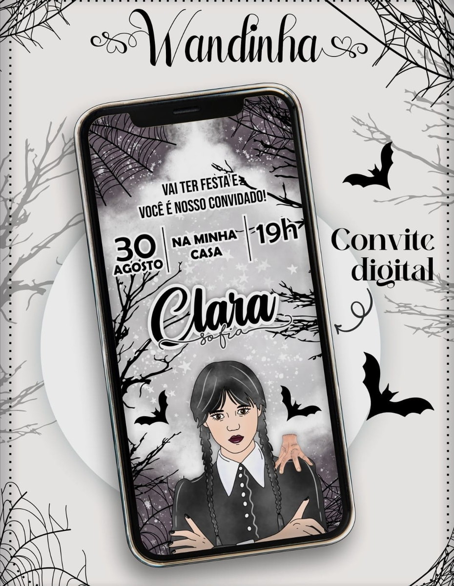 Convite Digital Wandinha