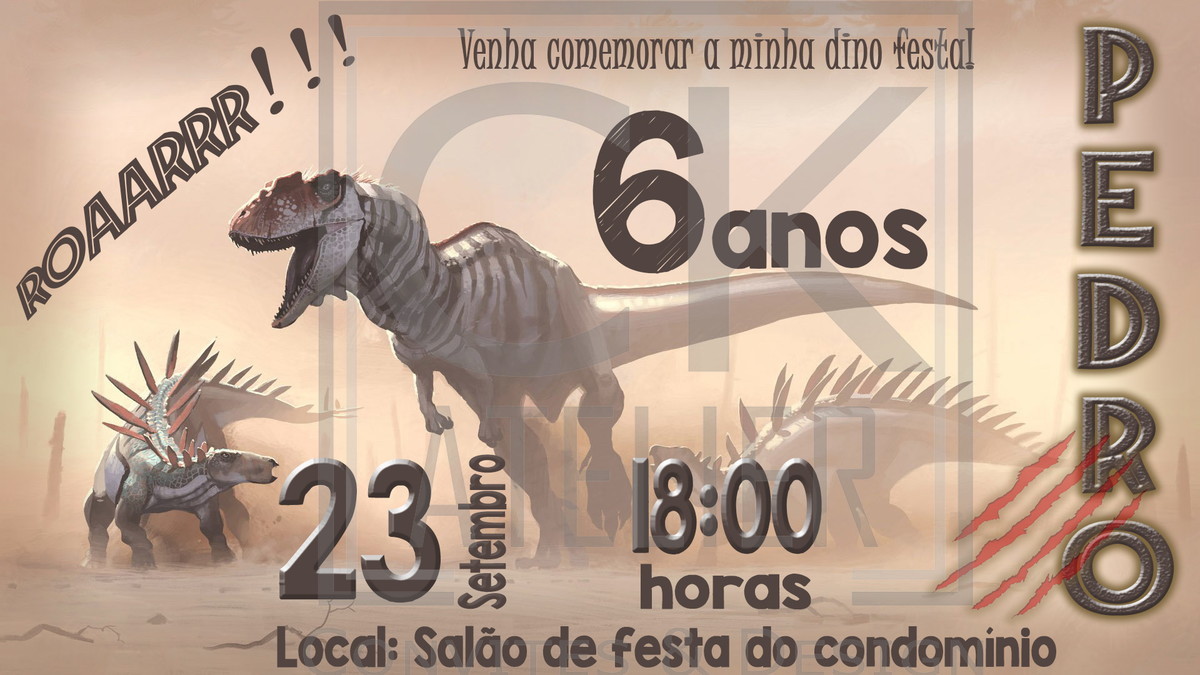 Convite Dinossauro