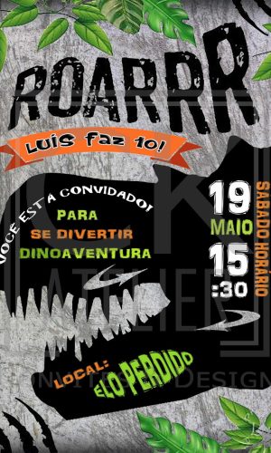 Convite Dinossauro