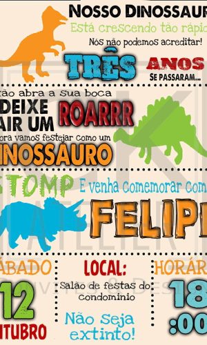 Convite Dinossauro