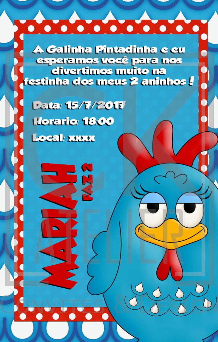 Convite Galinha Pintadinha