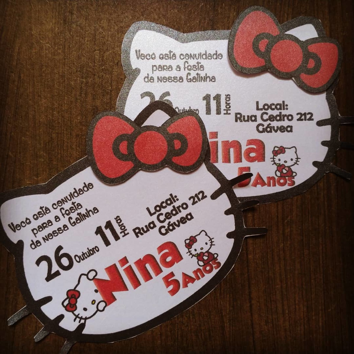 Convite Hello Kitty