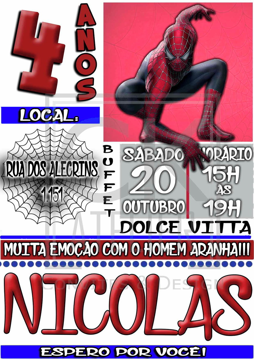 Convite Homem Aranha