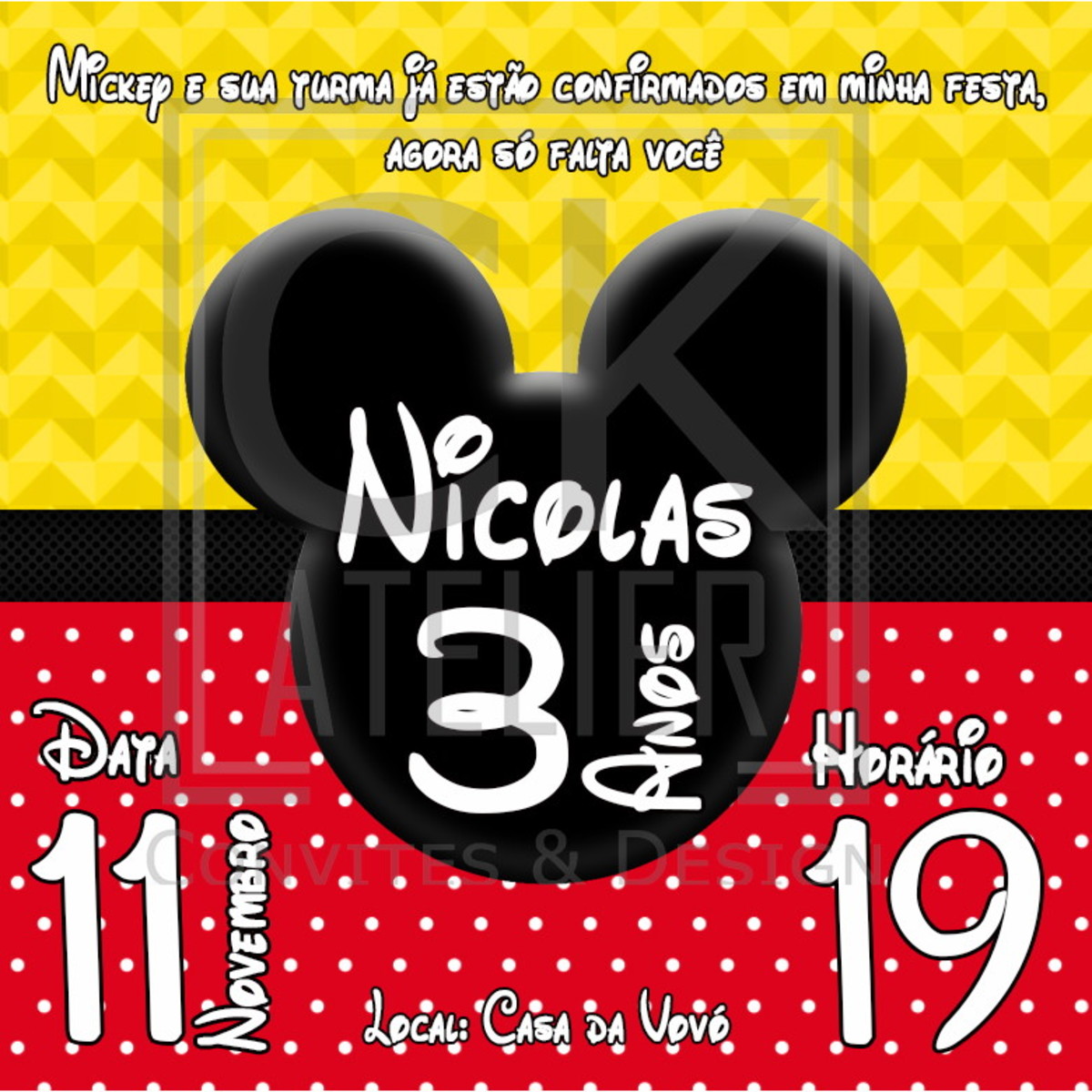 Convite Mickey