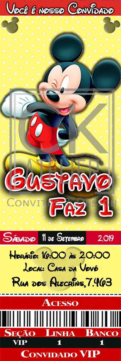 Convite Mickey