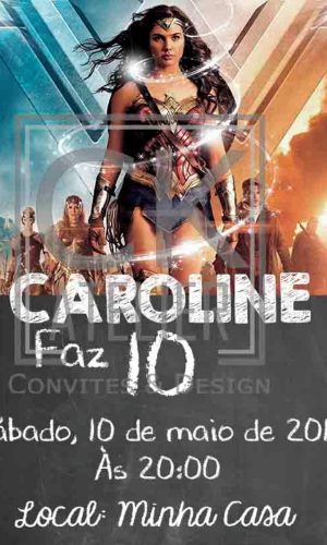 Convite Mulher Maravilha