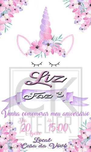 Convite Unicórnio