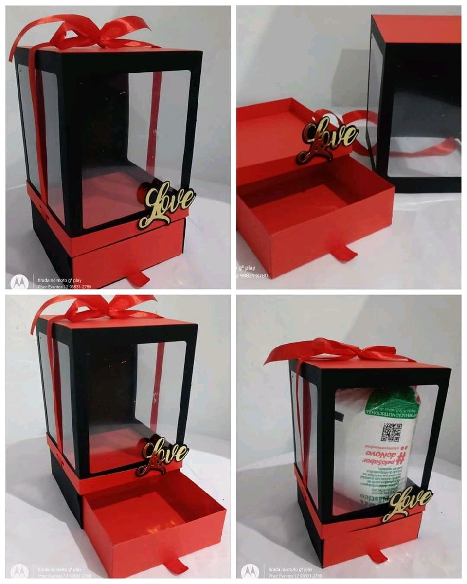 Dia dos Namorados Caixa Mini Bolo Visor+gaveta #245